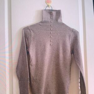 A.P.C. Women's Cowl Neck Button-Up Sweater - Brown